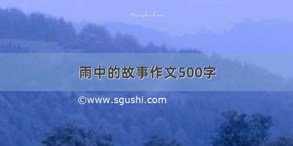 雨中的故事作文500字