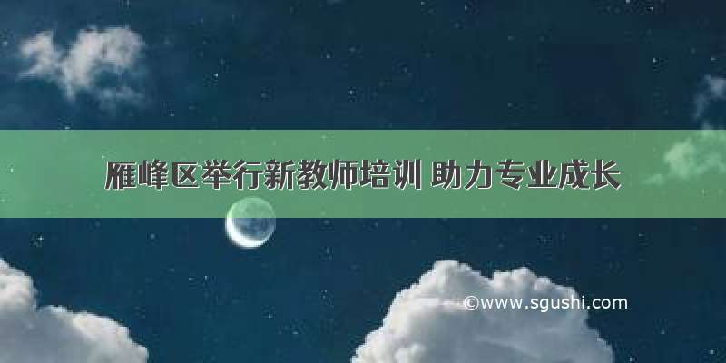 雁峰区举行新教师培训 助力专业成长