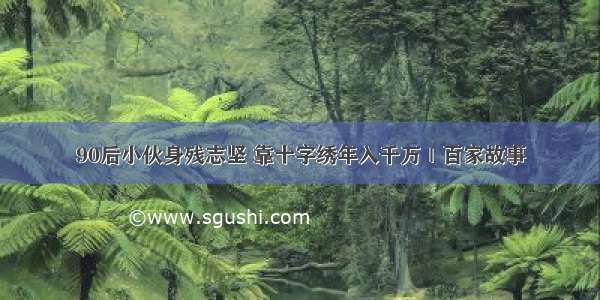 90后小伙身残志坚 靠十字绣年入千万｜百家故事