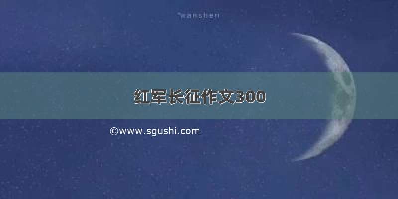 红军长征作文300