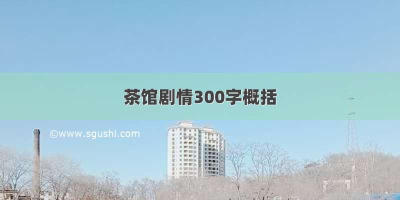 茶馆剧情300字概括