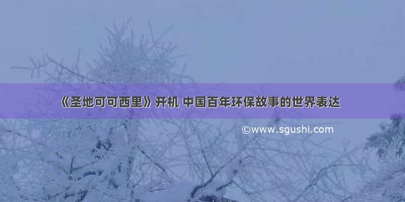 《圣地可可西里》开机 中国百年环保故事的世界表达