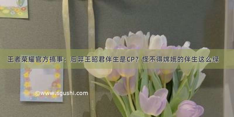 王者荣耀官方搞事：后羿王昭君伴生是CP？怪不得嫦娥的伴生这么绿