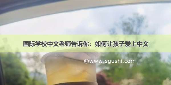 国际学校中文老师告诉你：如何让孩子爱上中文