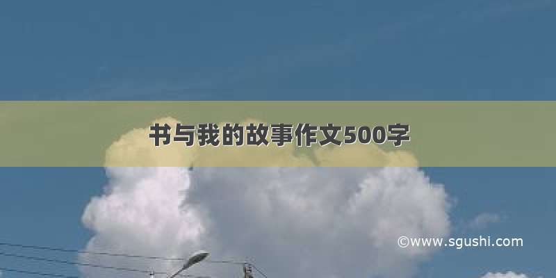 书与我的故事作文500字