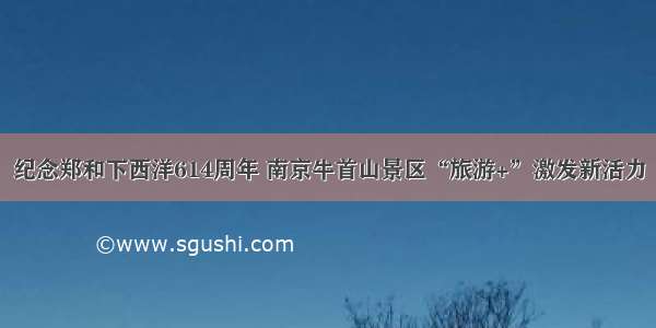 纪念郑和下西洋614周年 南京牛首山景区“旅游+”激发新活力