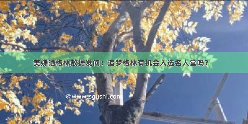 美媒晒格林数据发问：追梦格林有机会入选名人堂吗？