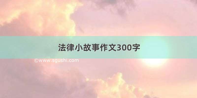 法律小故事作文300字