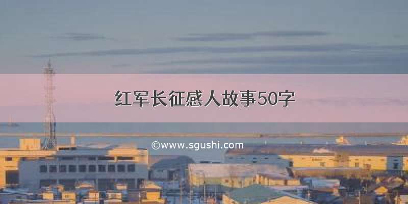 红军长征感人故事50字