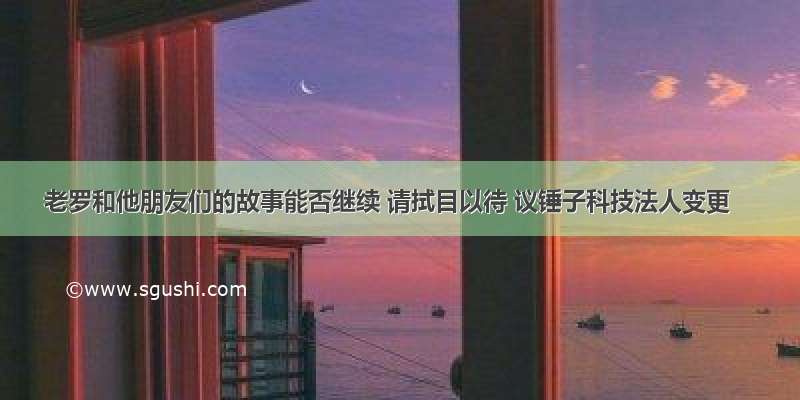 老罗和他朋友们的故事能否继续 请拭目以待 议锤子科技法人变更