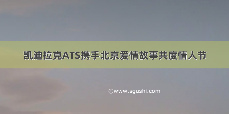 凯迪拉克ATS携手北京爱情故事共度情人节