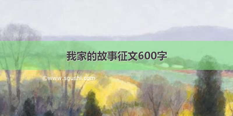 我家的故事征文600字