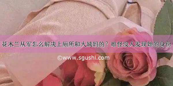 花木兰从军怎么解决上厕所和大姨妈的？难怪没人发现她的身份