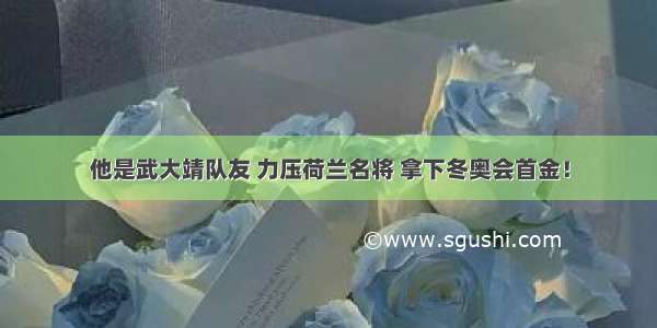 他是武大靖队友 力压荷兰名将 拿下冬奥会首金！