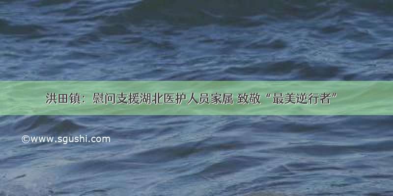 洪田镇：慰问支援湖北医护人员家属 致敬“最美逆行者”