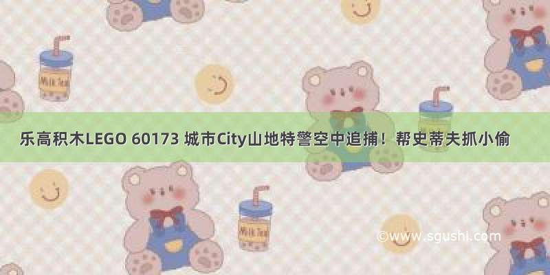 乐高积木LEGO 60173 城市City山地特警空中追捕！帮史蒂夫抓小偷