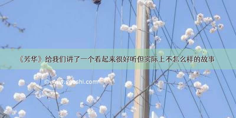 《芳华》给我们讲了一个看起来很好听但实际上不怎么样的故事