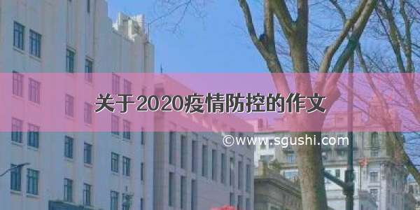 关于2020疫情防控的作文