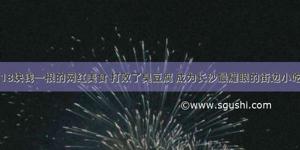 18块钱一根的网红美食 打败了臭豆腐 成为长沙最耀眼的街边小吃