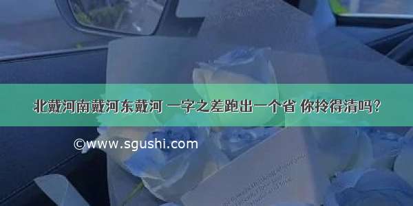 北戴河南戴河东戴河 一字之差跑出一个省 你拎得清吗？