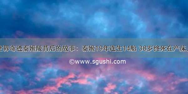 世界奇迹泰姬陵背后的故事：泰姬19年连生14胎 38岁终死在产床上