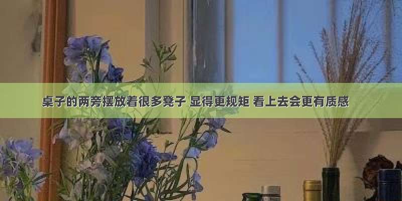 桌子的两旁摆放着很多凳子 显得更规矩 看上去会更有质感