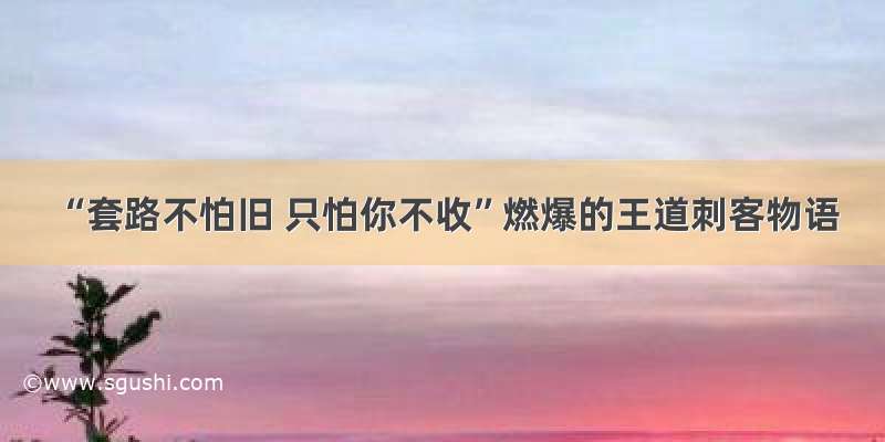 “套路不怕旧 只怕你不收”燃爆的王道刺客物语