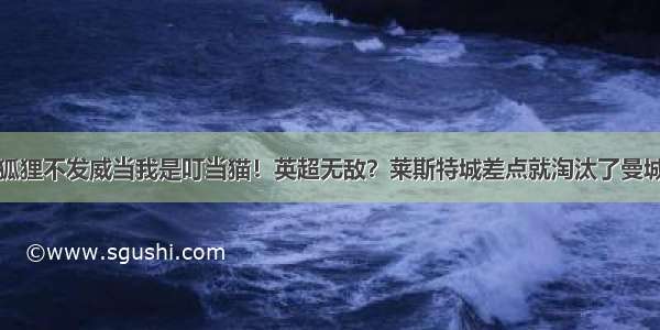 狐狸不发威当我是叮当猫！英超无敌？莱斯特城差点就淘汰了曼城