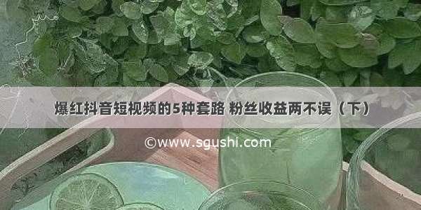 爆红抖音短视频的5种套路 粉丝收益两不误（下）