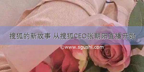搜狐的新故事 从搜狐CEO张朝阳直播开始