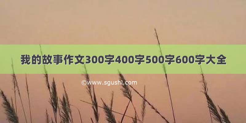 我的故事作文300字400字500字600字大全