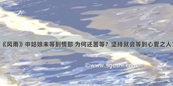 《风雨》中姑娘未等到情郎 为何还苦等？坚持就会等到心爱之人？