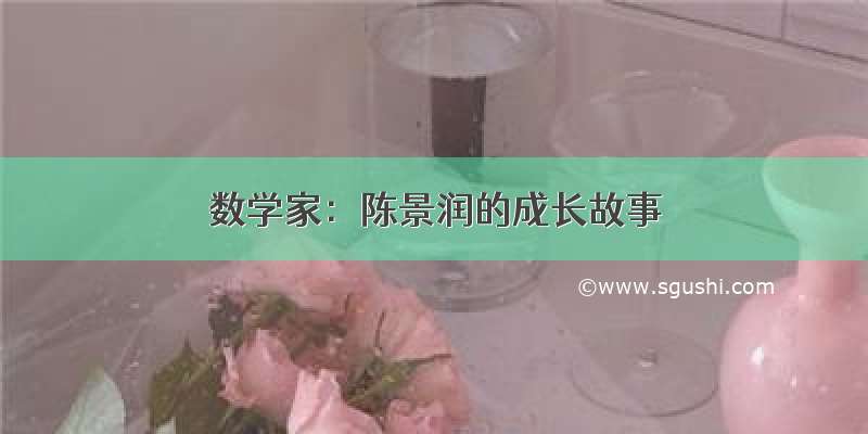 数学家：陈景润的成长故事