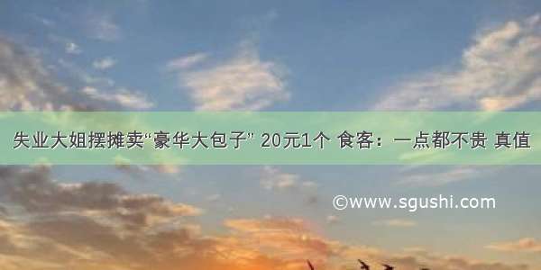 失业大姐摆摊卖“豪华大包子” 20元1个 食客：一点都不贵 真值