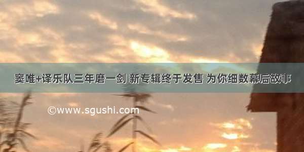 窦唯+译乐队三年磨一剑 新专辑终于发售 为你细数幕后故事