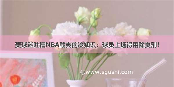 美球迷吐槽NBA酸爽的冷知识：球员上场得用除臭剂！