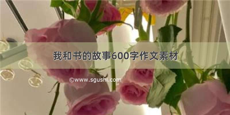 我和书的故事600字作文素材