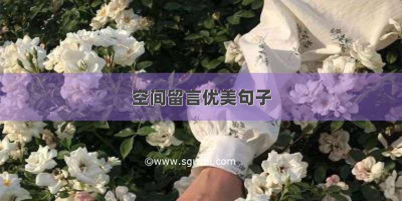 空间留言优美句子