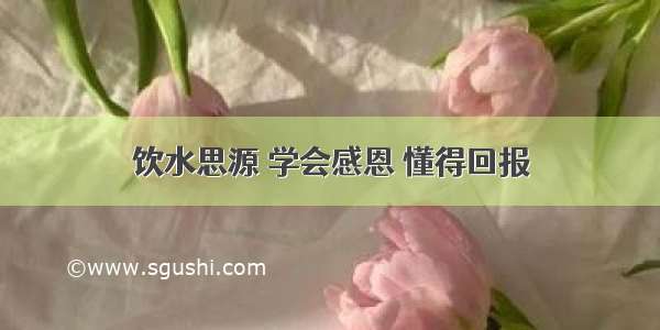 饮水思源 学会感恩 懂得回报