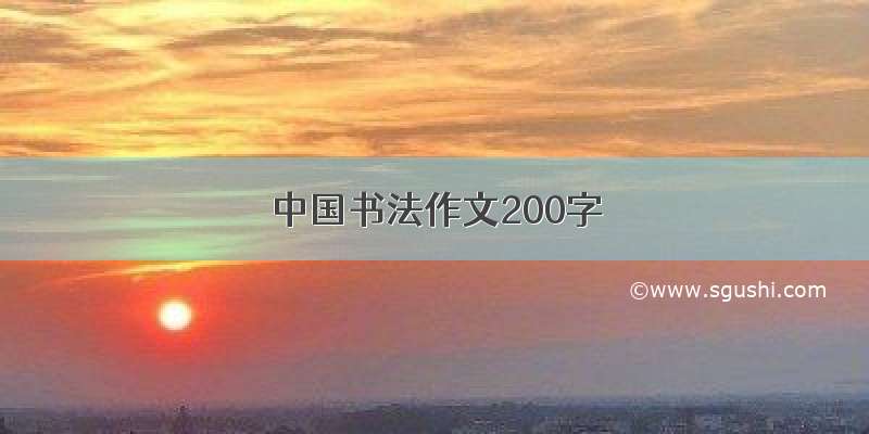 中国书法作文200字