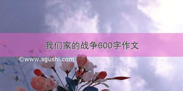 我们家的战争600字作文