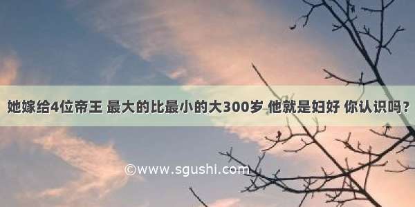 她嫁给4位帝王 最大的比最小的大300岁 他就是妇好 你认识吗？