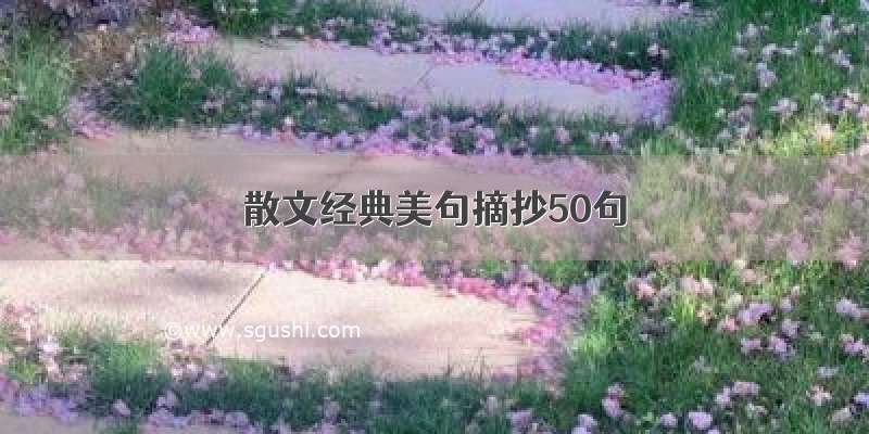 散文经典美句摘抄50句