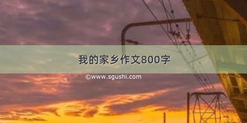 我的家乡作文800字