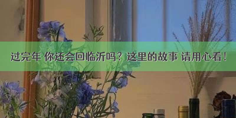 过完年 你还会回临沂吗？这里的故事 请用心看！