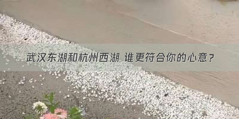 武汉东湖和杭州西湖 谁更符合你的心意？