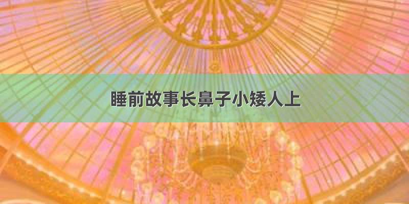 睡前故事长鼻子小矮人上