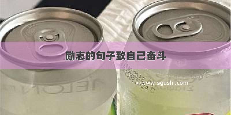 励志的句子致自己奋斗