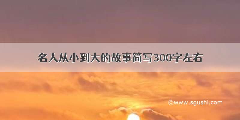 名人从小到大的故事简写300字左右