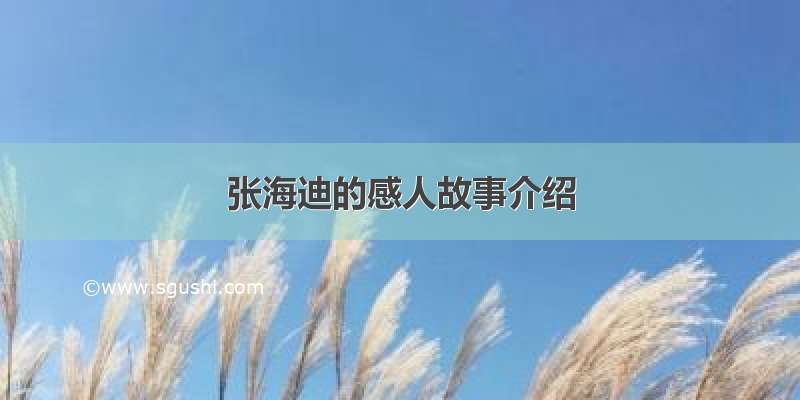 张海迪的感人故事介绍